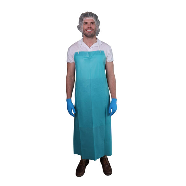 Green PVC Apron with String Ties