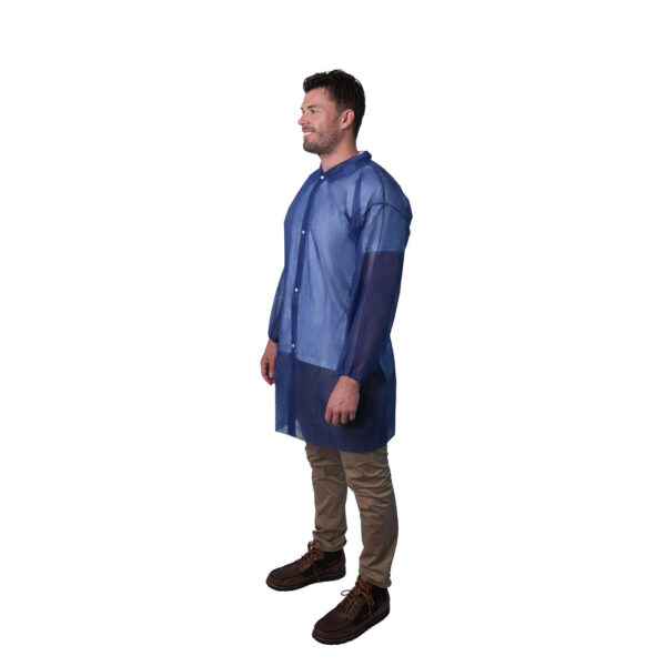 Blue Lightweight Polypropylene Lab Coat2